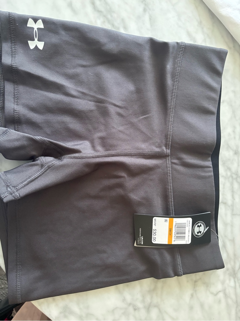 Under Armour Gray Girls' Performance Compression Shorts